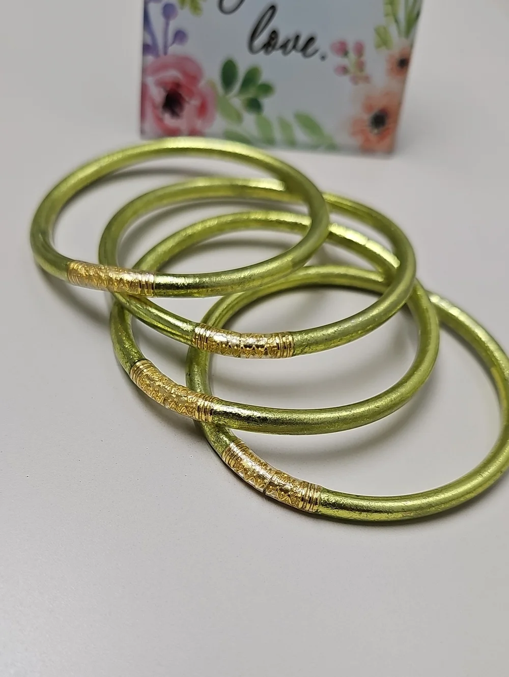 Budha All Weather Womens Bracelets. Color Lime Green (Not Budhagirls)